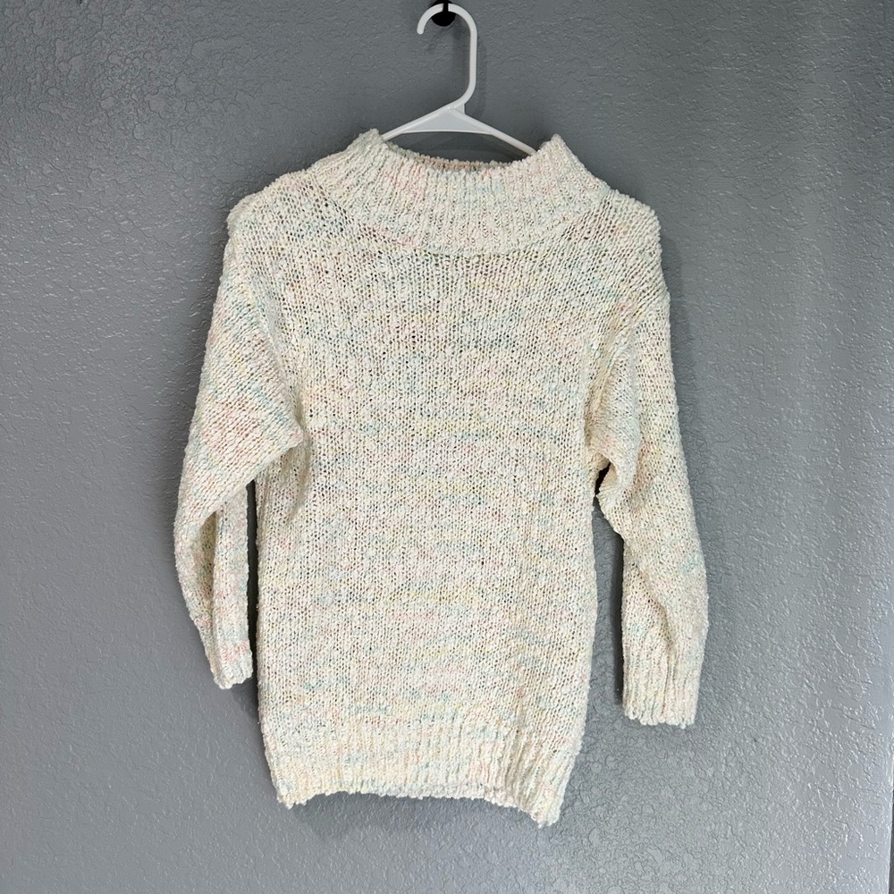 Vintage 80s Stepping‎ Stones Pullover Sweater Pastel Size M